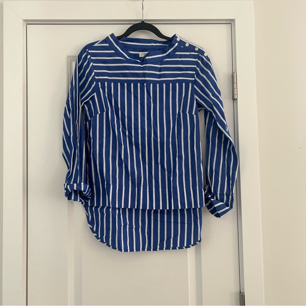 NWT Blue and White Striped Long Sleeve Top